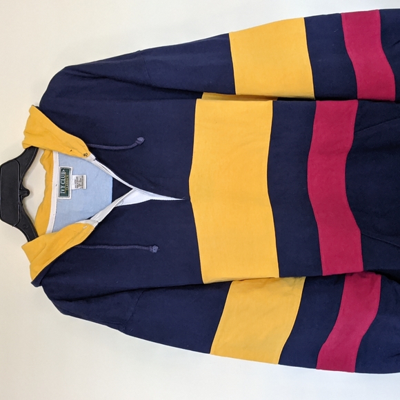 Ivy Club Men's Stripe Hooded Sweatshirt - Picture 2 of 4